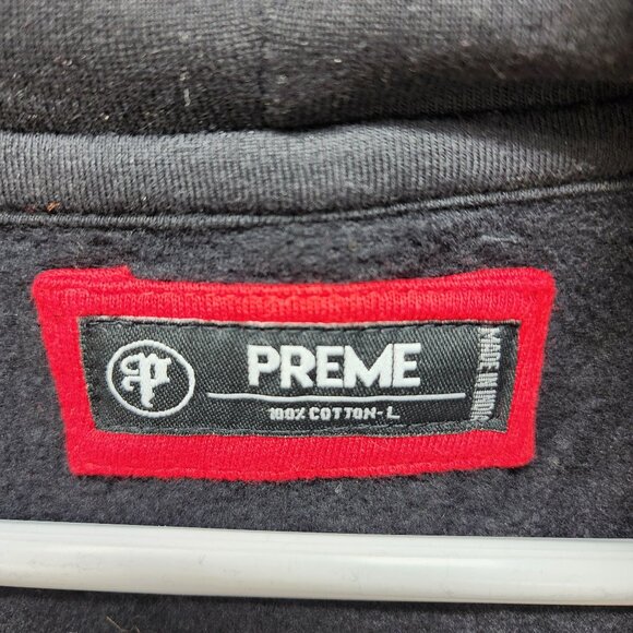Preme Black With Multiple Utility Pockets Full-Zip Hoodie Size L - Picture 4 of 14